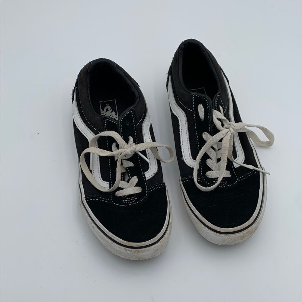 Vans Kids Black and White Sneakers boys size 5